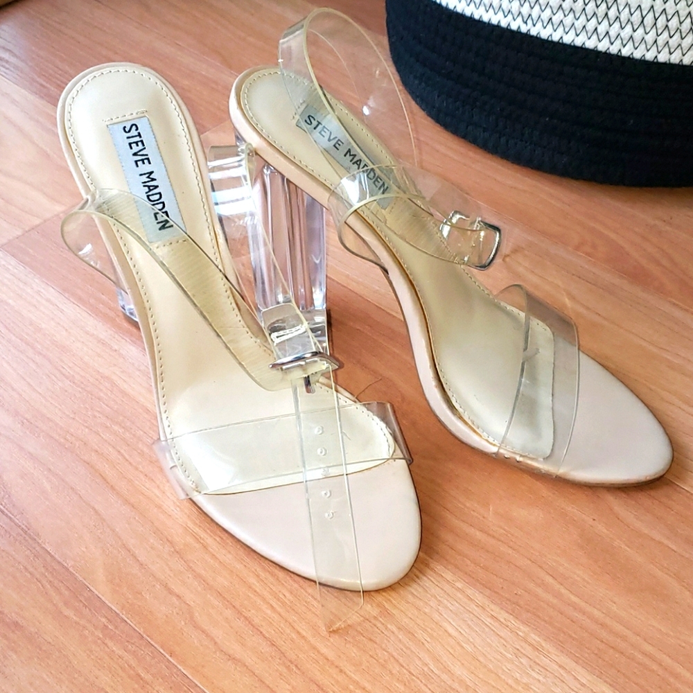 Steve Madden Clear Ankle Sandals